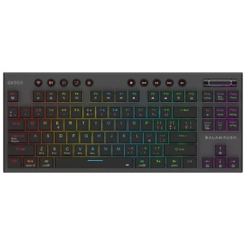 Teclado Gamer Balam Rush Dominate Expert GK959 Inalámbrico RGB Switch Café