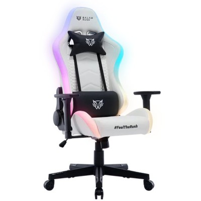 Silla Gamer Balam Rush Lightning Rush V2 - Hasta 150kg - Blanco - RGB - BR-940573