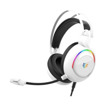 Diadema Gamer Balam Rush Hesix II HS688 - Alámbrico - Micrófono - RGB - Blanco - BR-941211