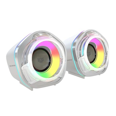 Bocinas Balam Rush Glimm Penta BG545 - Inalámbrico - Bluetooth - RGB - Blanco - BR-941235