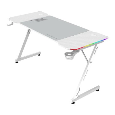 Escritorio Gamer Balam Rush Olympus Spot Glow MRX6000 - 140x60cm - Hasta 100kg - Blanco - BR-941402