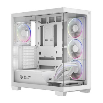 Gabinete Gamer Balam Rush TANK POLAR 7900 - Media Torre - ATX/Micro ATX/Mini ITX - Panel Lateral - Blanco - BR-941488