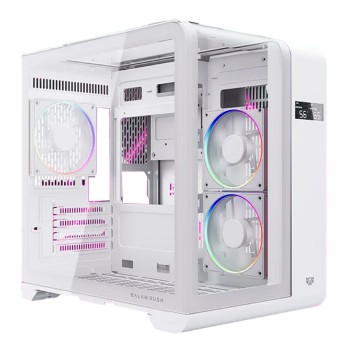 Gabinete Gamer Balam Rush TANK EXPERT CURVE 6400 - Mini Torre Micro-ATX/Mini ITX - Panel Lateral Blanco - BR-941624