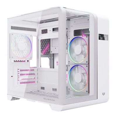 Gabinete Gamer Balam Rush TANK EXPERT CURVE 6400 - Mini Torre - Micro-ATX/Mini ITX - Panel Lateral - Blanco - BR-941624 Gabinete Gamer Balam Rush TANK EXPERT CURVE 6400 - Mini Torre - Micro-ATX/Mini ITX - Panel Lateral - Blanco - BR-941624