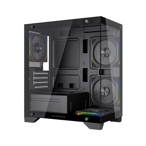 Gabinete Gamer Balam Rush Tank Perform 3600 - Mini Torre Micro-ATX/ITX con 4 Ventiladores - Modelo BR-941631