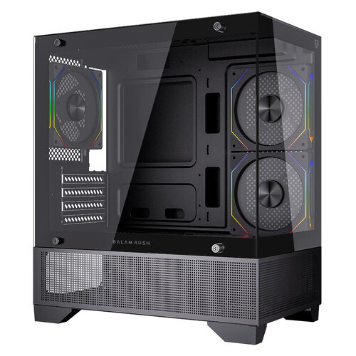 Gabinete Gamer Balam Rush Tank Perform 3200 Legend - Mini Torre Micro ATX/ITX con 3 Ventiladores - BR-941655