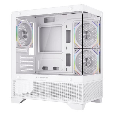 Gabinete Gamer Balam Rush Tank Perform 3200 Legend - Mini Torre - Micro ATX/ITX - 3 Ventiladores - Panel Lateral - Blanco - BR-941662