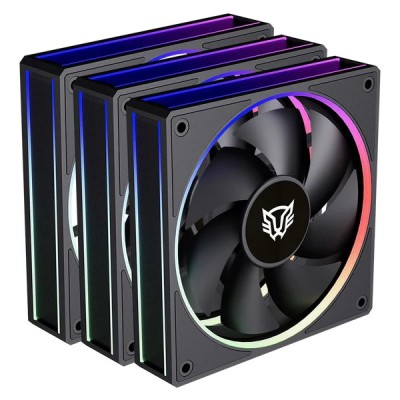 Ventilador Balam Rush Eolox Bora EXB85 - 120mm - 4 pin - Negro - RGB - 3 Piezas - BR-942126