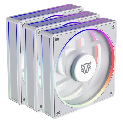 Ventilador Balam Rush Eolox Bora-R EXB85R - 120mm - 4 pin - Blanco - RGB - 3 Piezas - BR-942157