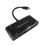 Hub USB Batauro AD-60 - USB-C a HDMI / VGA / USB-A - Negro - AD-60