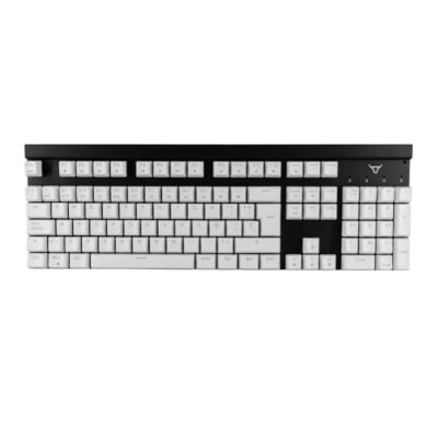 Teclado Gamer Batauro Beliarde - Alámbrico - Español - RGB - Switch Rojo - Negro con Blanco - BLD-500-NRD