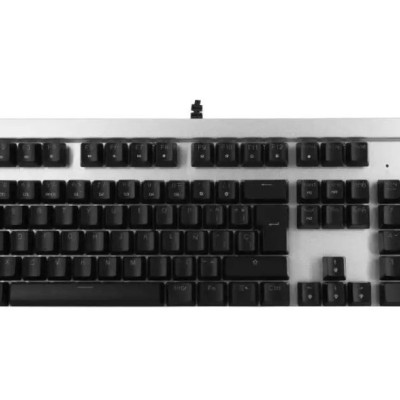Teclado Gamer Batauro Beliarde - Alámbrico - Español - RGB - Switch Azul - Blanco - BLD-500-WBL