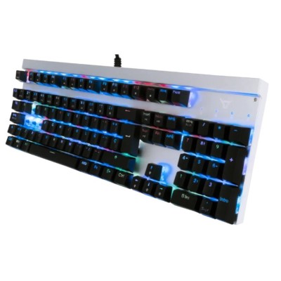 Teclado Gamer Batauro Beliarde - Alámbrico - Español - RGB - Switch Rojo - Blanco - BLD-500-WRD