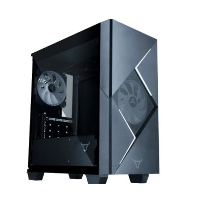 Gabinete Gamer Batauro Enfiniti - Mini Torre - Micro ATX/ITX- 1 Ventilador - Panel Lateral - Fuente 450W - ENF-450-B NEGRO