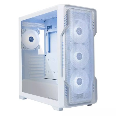 Gabinete Gamer BAUTAURO Gravity - Media Torre - ATX/Micro ATX/Mini-ATX - Panel Lateral - Blanco - GTY-800-WH