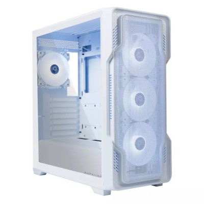 Gabinete Gamer BAUTAURO Gravity - Media Torre - ATX/Micro ATX/Mini-ATX - Panel Lateral - Blanco - GTY-800-WH