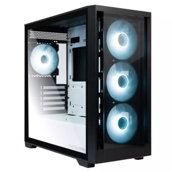 Gabinete Gamer BATAURO Lander - Media Torre para Micro ATX/Mini ATX - 4 Ventiladores - Panel Lateral - Modelo LDR-600-WH Gabinete Gamer BATAURO Lander - Media Torre para Micro ATX/Mini ATX - 4 Ventiladores - Panel Lateral - Modelo LDR-600-WH