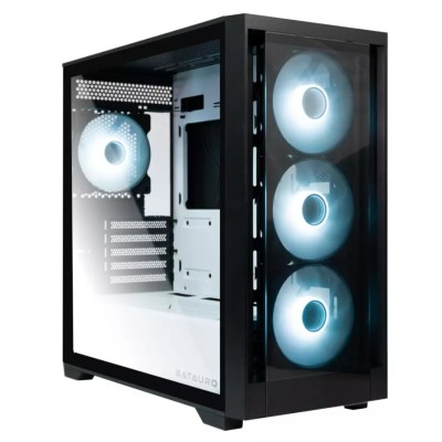 Gabinete Gamer BAUTAURO Lander - Media Torre - Micro ATX/Mini ATX - 4 Ventiladores - Panel Lateral - LDR-600-WH