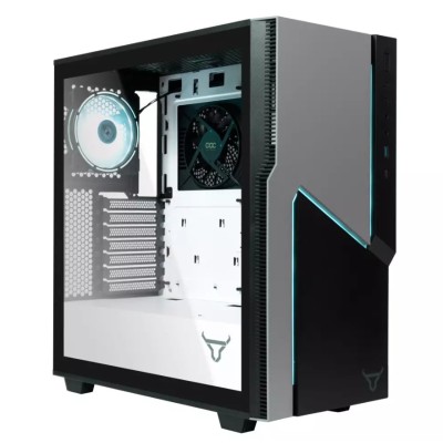 Gabinete Gamer BAUTAURO Nhyo - Media Torre - ATX/ITX/Micro ATX - Ventilador - Panel Lateral  - NHY-600-WH
