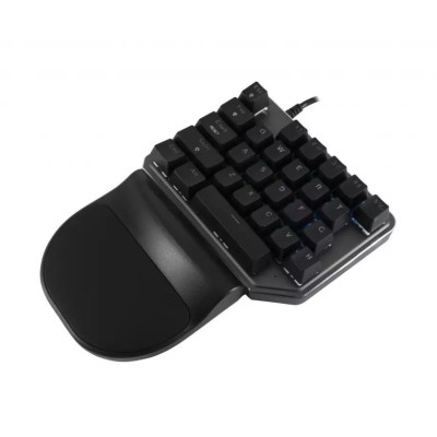 Teclado manual Gamer Batauro Nelore - Alámbrico - Derecho - RGB - Switch Rojo - Gris - NLR-100-GRD