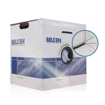 Bobina de Cable de Red Belden Cat6+ 305M 23 AWG Negro Modelo 2412 010A1000
