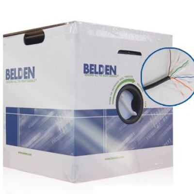 Bobina Belden - Cat6+ - 305M - 23 AWG - Negro - 2412 010A1000