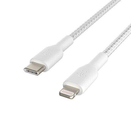 Cable Belkin BoostCharge USB-C a Lightning 1m Blanco CAA004BT1MWH