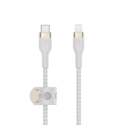 Cable Belkin BoostCharge Pro Flex - Lightning a USB-C - 2 metros - Blanco - Modelo CAA011BT2MWH