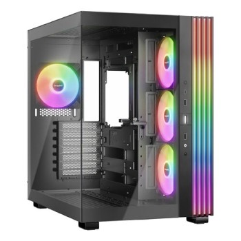 Gabinete Gamer be quiet! LIGHT BASE 600 LX Black - Media Torre - ATX/M-ATX/Mini-ATX - 4 Ventiladores - Panel Lateral - Negro - BGW67