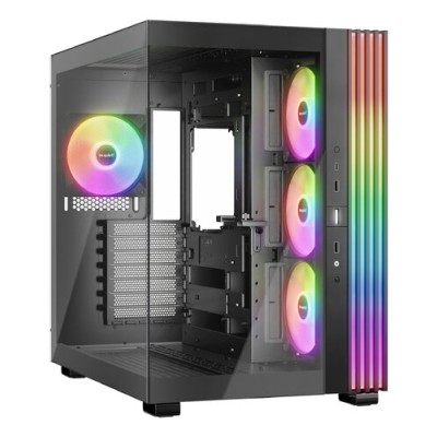 Gabinete Gamer be quiet! LIGHT BASE 600 LX Black - Media Torre - ATX/M-ATX/Mini-ATX - 4 Ventiladores - Panel Lateral - Negro - BGW67