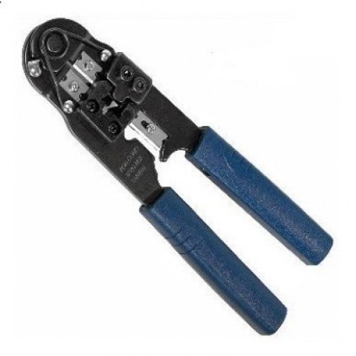 Pinza Crimpeadora BROBOTIX RJ-45 Azul para Conectores de Red Modelo 000210