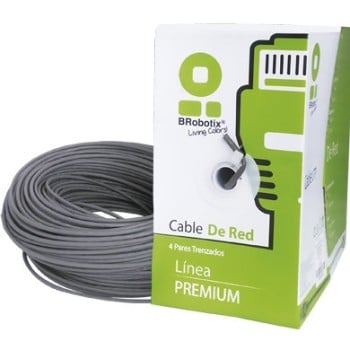 Bobina BRobotix - Cat6 - 305M - 23 AWG - Gris - 062435