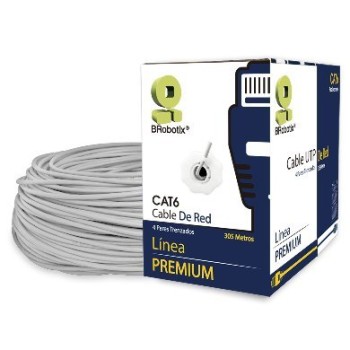 Bobina BRobotix - Cat6 - 305M - 23 AWG - Gris - 065144