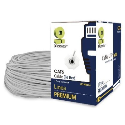 Bobina BRobotix - Cat6 - 305M - 23 AWG - Gris - 065144