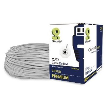 Bobina BRobotix - Cat6 - 100M - 23 AWG - Gris - 065810