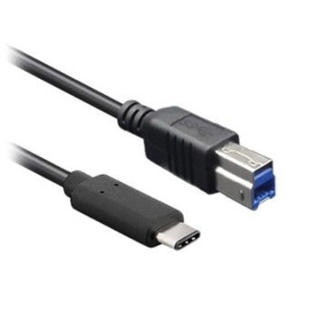 Cable USB BRobotix 170302 - USB C a USB B - 1M - Negro - 170302