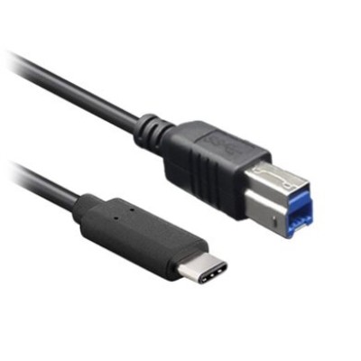Cable USB BRobotix 170302 - USB C a USB B - 1M - Negro - 170302