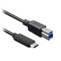 Cable USB BRobotix 170302 - USB C a USB B - 1M - Negro - 170302