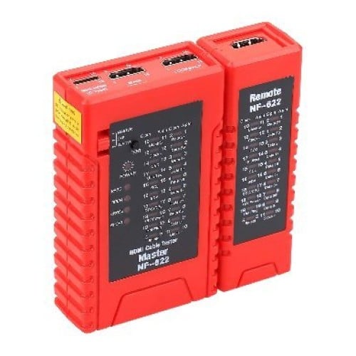 Probador de Cables HDMI BRobotix Tipo A/C Rojo Modelo 252033