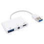 Convertidor BRobotix - USB 3.0 a USB A/ 3.5 mm/ USB C - Blanco - 6000335