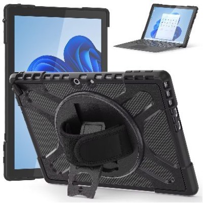 Funda BRobotix 6005583 - 360° - Negro - para Microsoft Surface Pro 9/10 - 6005583