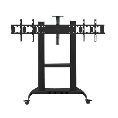 Soporte BRobotix 6006412 - 60" a 86" - Soporta 130kg - 2 Pantallas - Móvil - 6006412