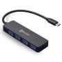 HUB USB BRobotix 6007501 - 4 USB - Negro - 6007501