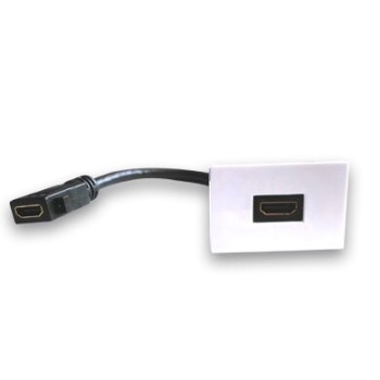 Adaptador HDMI BRobotix 938917 - HDMI - Hembra/hembra - Blanco - 938917