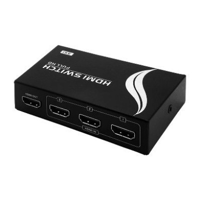Multiplexor BRobotix 963272 - HDMI - 3 Dispositivos a 1 TV - Manual - Con Control Remoto - 963272