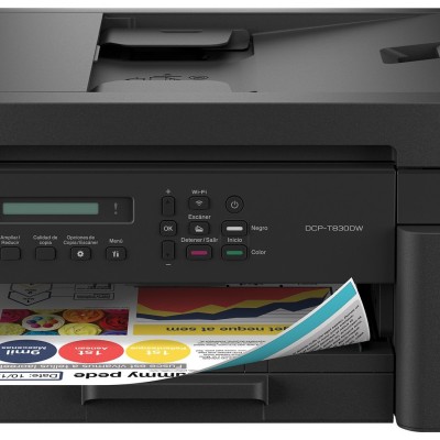 Multifuncional Brother DCP-T830DW - 30ppm Negro - 26ppm Color - Tinta Continua - Wi-Fi - USB - Dúplex - DCPT830DW