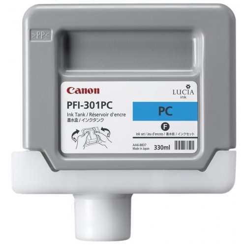 Cartucho de Tinta Canon PFI-301 PC Cian 330ml - Compatible con Impresoras Serie iPF - Modelo 1490B001AA