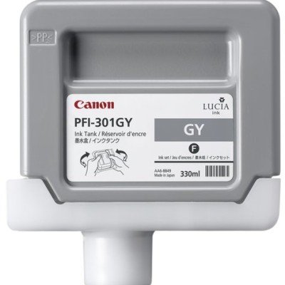 Tinta Canon PFI-301 - Gris - 330ml - 1495B001AA