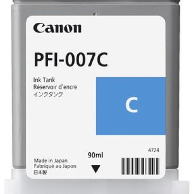 Tinta Canon PFI-007 - Cian - 90ml - 2144C001