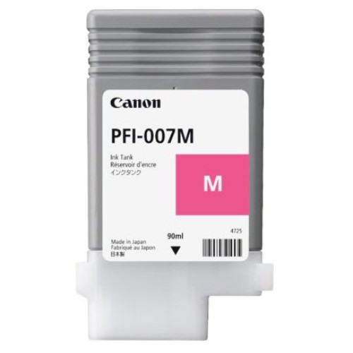 Cartucho de Tinta Canon PFI-007 Magenta 90ml - Original para imagePROGRAF iPF670 - Modelo 2145C001